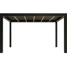 Pergolă cu iluminare integrată pentru grădină