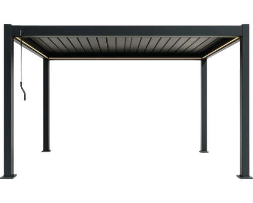 Copertină de terasă independentă cu acoperiș cu lamele