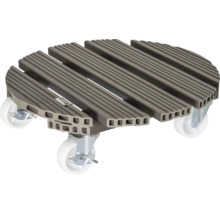 Suport cu rotile pentru jardiniere din plastic cu patru roti