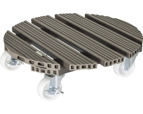 Suport cu rotile pentru jardiniere din plastic cu patru roti