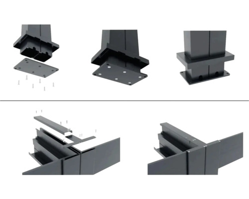 Ilustrație a asamblării unui acoperiș de terasă