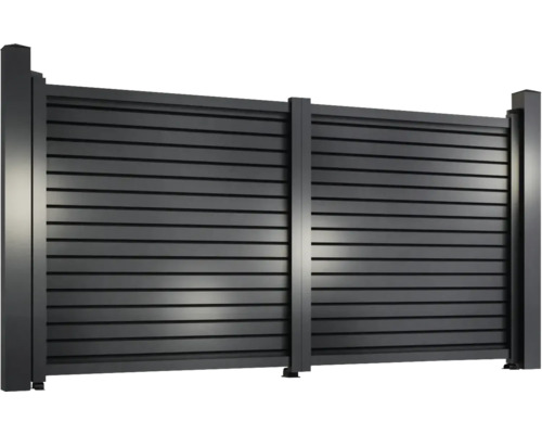 Poartă glisantă orizontală din aluminiu pentru exterior