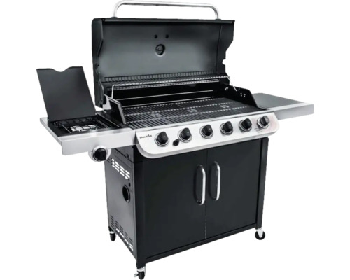 Grătar pe gaz cu cinci arzătoare, aragaz lateral și dulap inferior