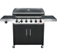 Grătar pe gaz cu șase arzătoare, mese laterale și dulap inferior