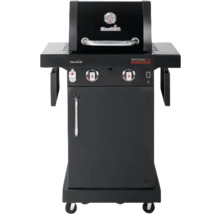 Grătar pe gaz Char-Broil cu două arzătoare și rafturi laterale