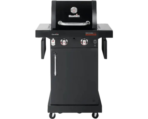 Grătar pe gaz Char-Broil cu două arzătoare și rafturi laterale