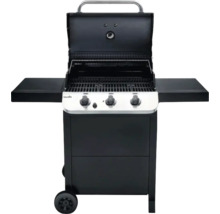 Grătar pe gaz cu trei arzătoare, grătar și rafturi laterale