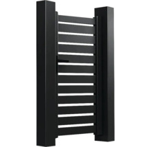 Poartă de grădină modernă cu elemente orizontale