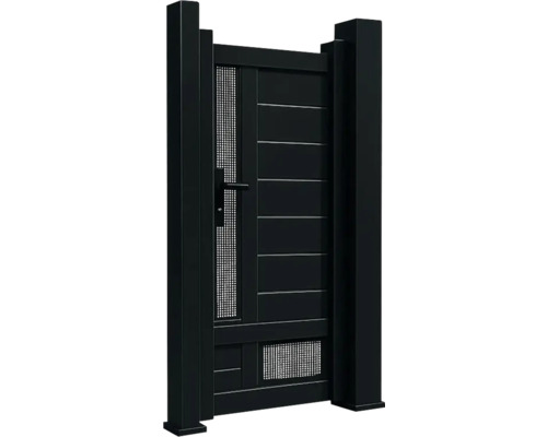 Poartă de grădină din aluminiu cu mâner