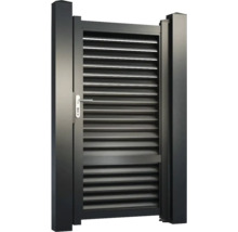 Poartă de intimitate din aluminiu cu lamele orizontale