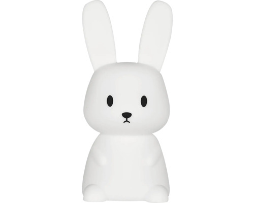 Lampă de veghe cu LED Edward 1W 54 lumeni, lumină RGB, alb pentru camera copiilor Lampă Miffy albă în design de iepure