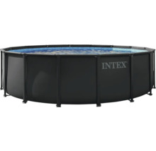 Piscină supraterană cu cadru de oțel și logo Intex