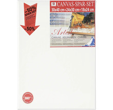 Set pânză cu trei rame de dimensiuni 30x40 cm, 24x30 cm și 18x24 cm