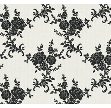 Tapet cu model floral negru