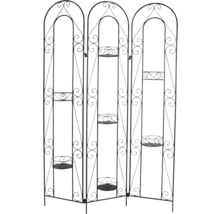 Paravan decorativ metalic cu suporturi pentru plante