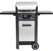 Cărucior grătar cu două rafturi laterale și un dulap inferior