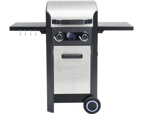 Cărucior grătar cu două rafturi laterale și un dulap inferior