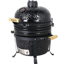 Grătar ceramic Tenkeker cu termometru și mânere din lemn