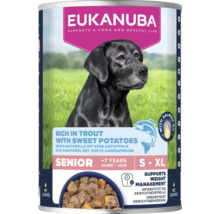Eukanuba Senior hrană pentru câini cu păstrăv și cartofi dulci pentru rase mari și mijlocii