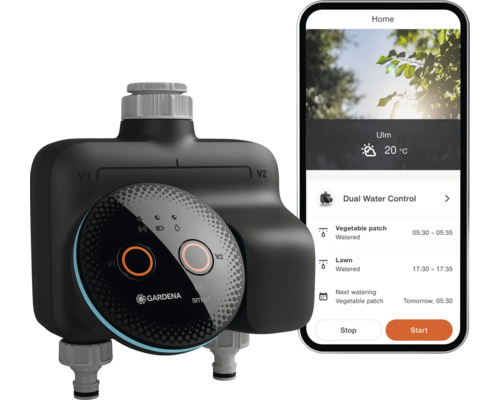 Gardena Smart Water Control cu aplicație pentru smartphone pentru irigarea grădinii