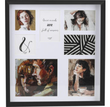 Ramă foto multiplă neagră pentru șapte fotografii