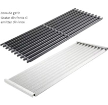 Grătar din fontă și arzător grătar din oțel inoxidabil