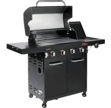 Grătar pe gaz Char-Broil cu patru arzătoare, arzător lateral, spațiu de depozitare și roți