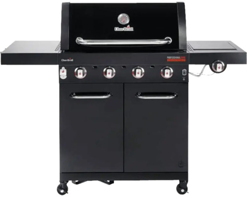 Grătar pe gaz cu patru arzătoare și două mese laterale