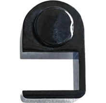 O piesă de blocare neagră pentru ușă