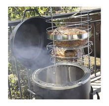 Grătar sferic cu inserție și alimente la grătar