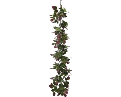 Ghirlandă artificială de iederă cu frunze verzi și violet