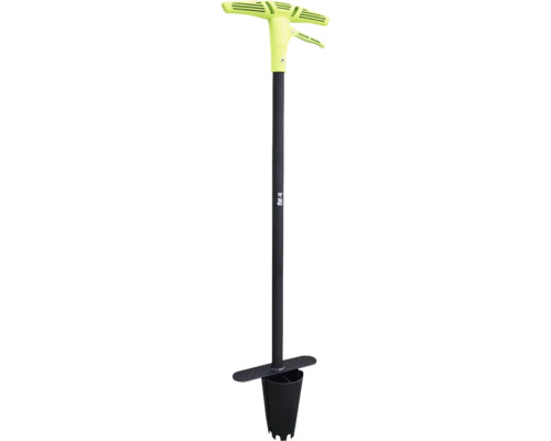 Instrument de plantat cu mâner și tijă metalică