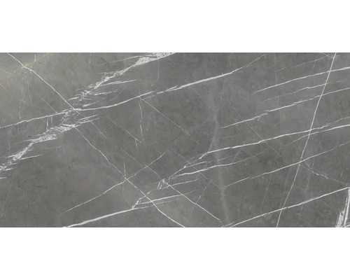 Gresie de pardoseală gri cu structură de marmură