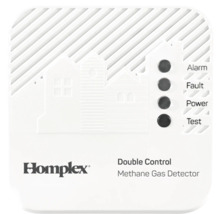 Detector de metan Homplex cu indicator de alarmă, defecțiune, alimentare și testare