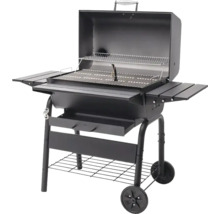 Grătar cu cărbune cu spații de depozitare și role