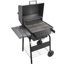 Grătar cu cărbune cu spațiu de depozitare și roți