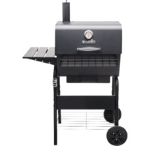 Grătar pe cărbune cu raft de depozitare și termometru