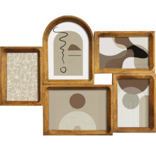 Ramă foto din lemn cu cinci imagini diferite