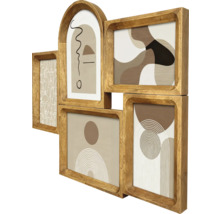 Ramă foto din lemn, multi-piesă, cu motive abstracte