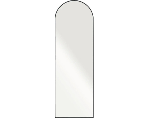 Oglindă de corp cu capăt superior rotunjit și ramă îngustă