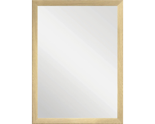 Oglindă de perete cu ramă din plastic cu aspect de lemn 50x70 cm Oglindă dreptunghiulară cu ramă