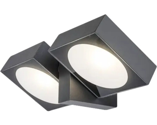 Lumină de perete dublă cu carcase pătrate