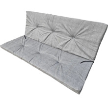 Set de perne gri pentru bancă cu spătar pentru mobilier de grădină