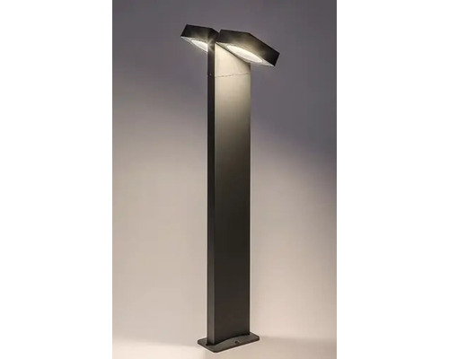 Lampă de podea de exterior cu două surse de lumină