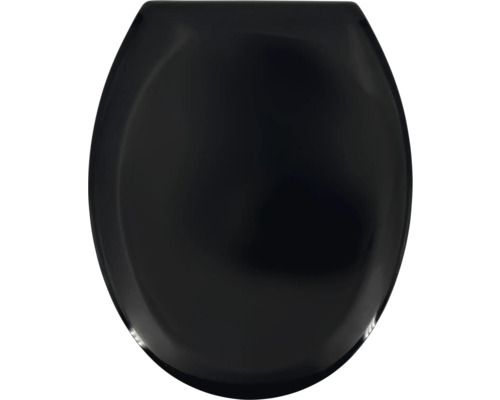 Capac WC ADOB Limone, închidere simplă, negru 44x38 cm Capac de toaletă în formă ovală