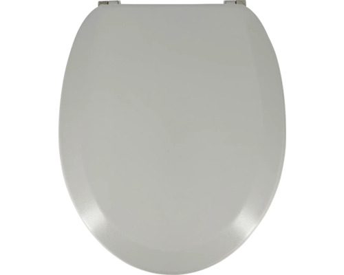 Capac WC ADOB Premium Soft cu burete, închidere simpă, gri 44,5x37 cm Capac WC din plastic cu fixare