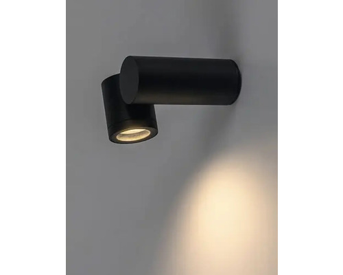 Lumină de perete neagră cu spot rotativ