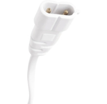 Ștecher euro alb cu doi pini și cablu