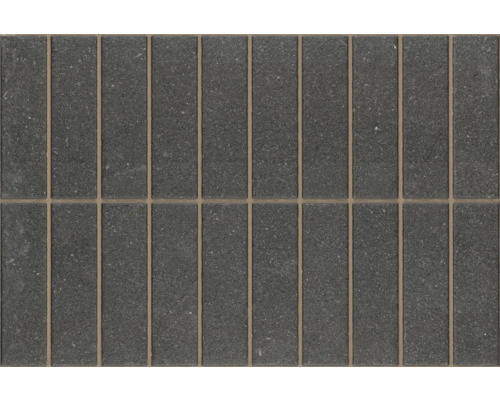 Gresie exterior / interior porțelanată glazurată Naos Noir 40x60 cm Plăci mozaic de formă alungită, aspect de piatră