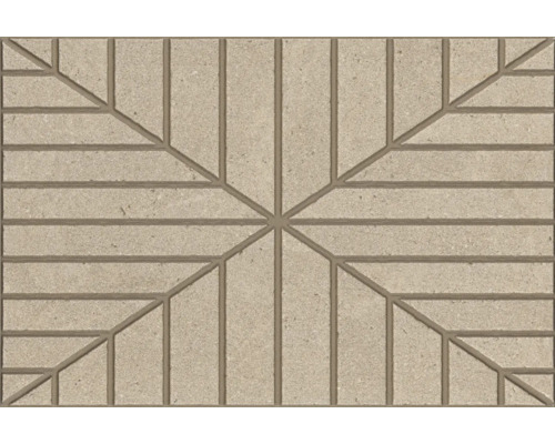 Gresie exterior / interior porțelanată glazurată Newry Beige 40x60 cm Pavaj din beton cu model geometric